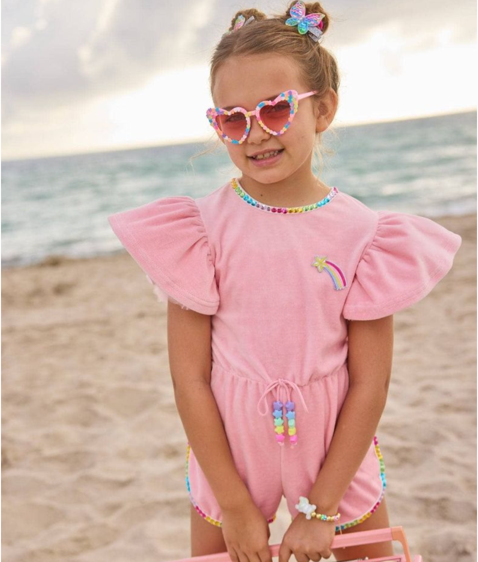 Velour Rainbow Romper